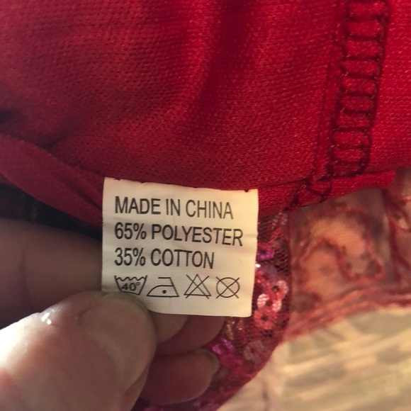 Stunning Sequin & Beaded Pink Dress with Lace. New with tags!  Size Large - Picture 14 of 17